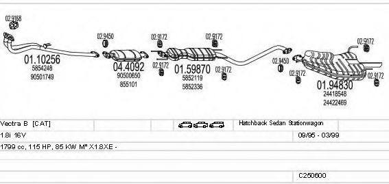 MTS C250600005806 Exhaust System